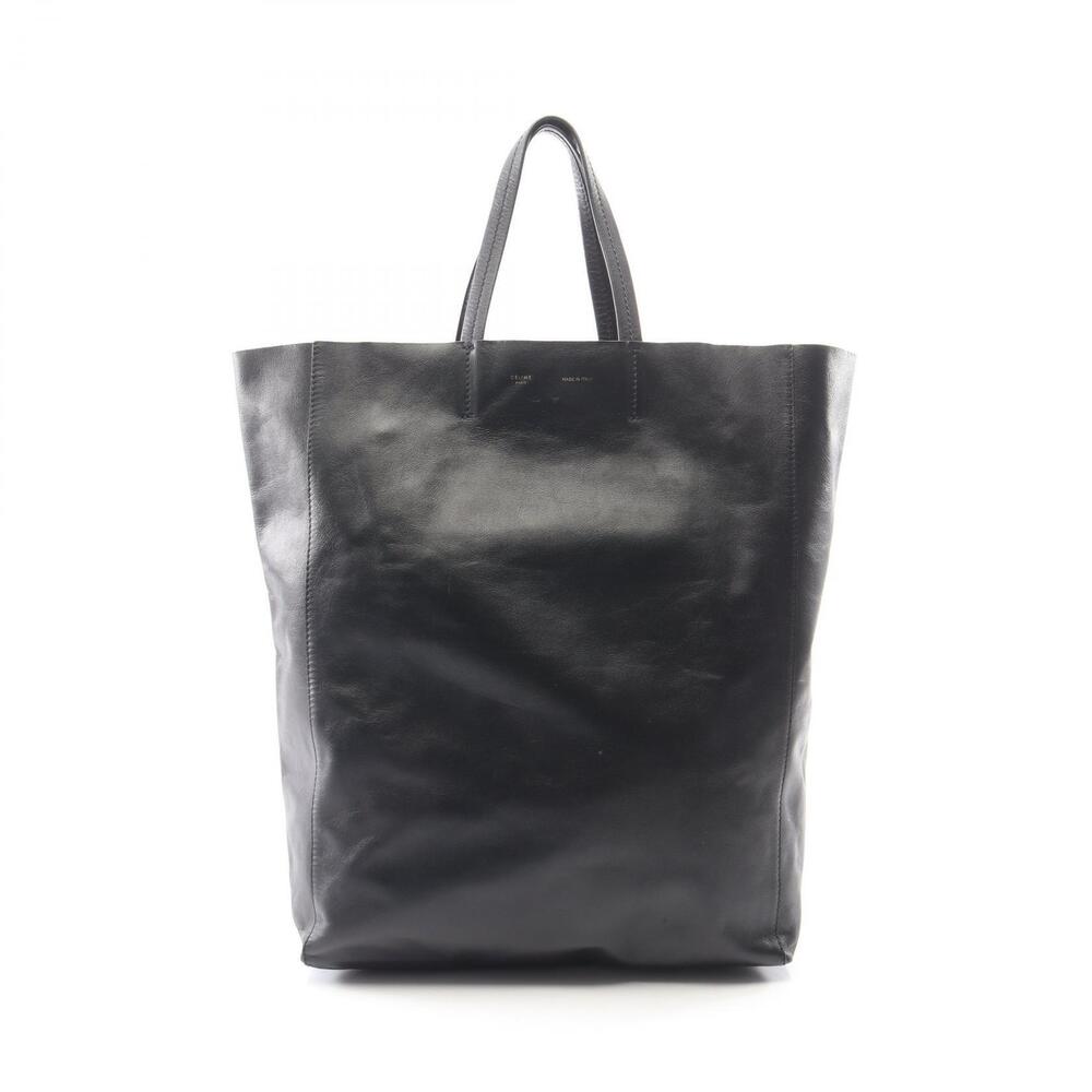 Celine Vertical Cabas Tote Bag Leather Black